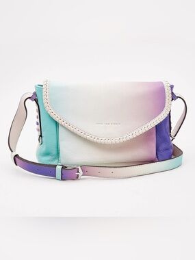 Aimee Kestenberg All For Love Pruba Ombre Mint Lavender Cream Leather Crossbody